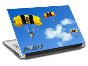 Skydive Parachutes personnalisé ordinateur portable peau vinyle autocollant L692