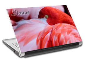 Red Flamingo Personalized LAPTOP Skin Vinyl Decal L715