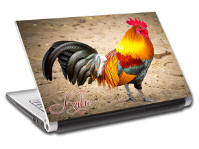 Rooster Personalized LAPTOP Skin Vinyl Decal L724
