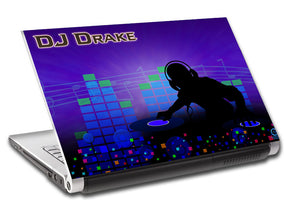 DJ Party Music Personalized LAPTOP Skin Vinyl Decal L733