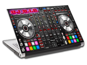 DJ Turn Tables Musique Personnalisée LAPTOP Skin Vinyl Decal L734