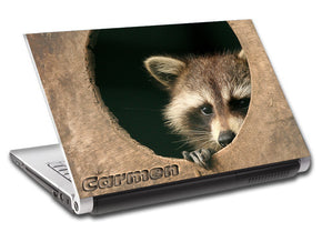 Raccoon Personalized LAPTOP Skin Vinyl Decal L761