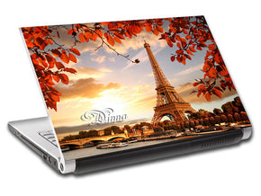Autumn In Paris Eiffel Tower Personalized LAPTOP Skin Vinyl Decal L795