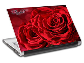 Red Roses Flowers Personalized LAPTOP Skin Vinyl Decal L807