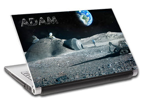 Astronaut Moon Personalized LAPTOP Skin Vinyl Decal L89