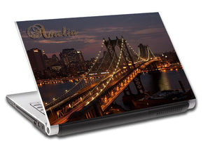 City Skyline Personalized LAPTOP Skin Vinyl Decal L92