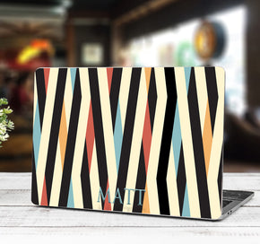 STRIPES COLORED Personalized LAPTOP Skin Vinyl Decal L936