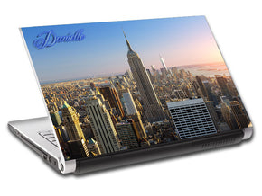 City Skyline Personalized LAPTOP Skin Vinyl Decal L94