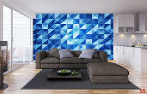 Illusion Color Pattern Woven Self-Adhesive Removable Wallpaper Modern Mural M102