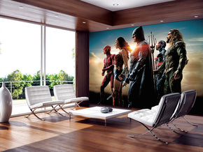 Super Heros Woven Self-Adhesive Removable Wallpaper Modern Mural M106