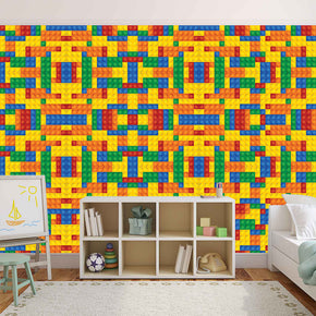 LEGO BRICKS Woven Self-Adhesive Removable Wallpaper Modern Mural M114