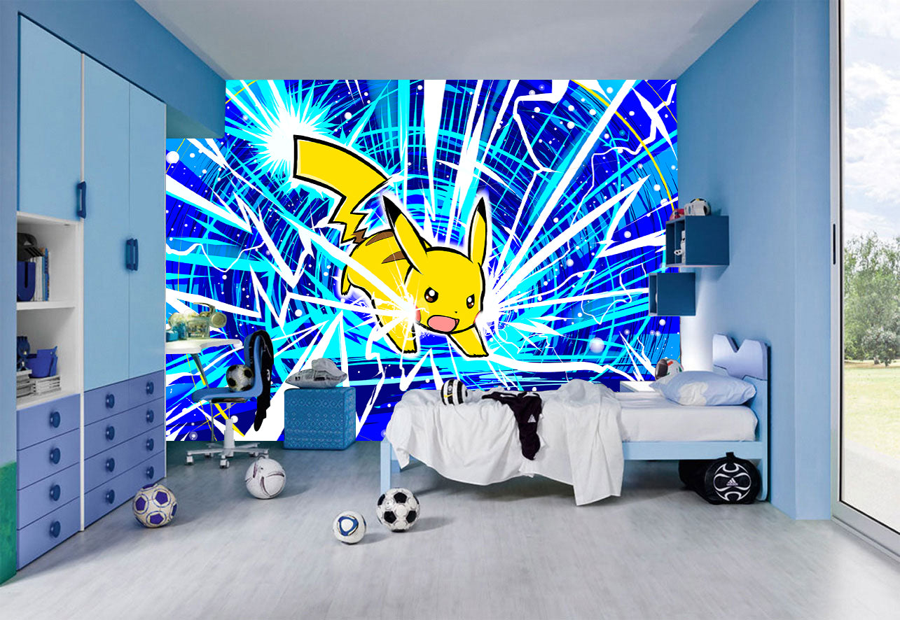 Sticker Mural Pokemon Pikachu - Boutique Pokemon