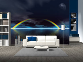 Fantasy Ocean Rainbow Tissé auto-adhésif papier peint amovible Moderne Mural M165