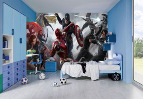 Super Heros Woven Self-Adhesive Removable Wallpaper Modern Mural M16