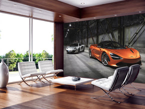 Sports Car Woven Self-Adhesive Removable Wallpaper Modern Mural M187