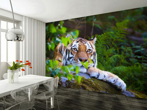 Tiger Woven Self-Adhesive Removable Wallpaper Modern Mural M192