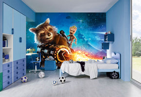 Guardians Of The Galaxy Woven Self-Adhesive Removable Wallpaper Modern Mural M201