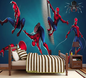 Spider-Man Super Hero Woven Self-Adhesive Removable Wallpaper Modern Mural M203