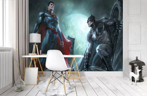 Super Heroes Woven Self-Adhesive Removable Wallpaper Modern Mural M204