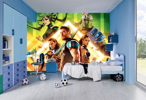 Super Heroes Woven Self-Adhesive Removable Wallpaper Modern Mural M205