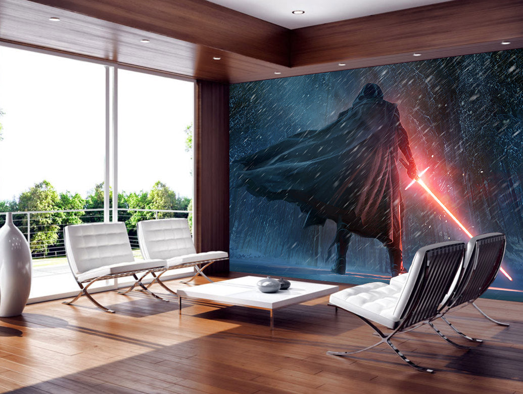 Star Wars Kylo Ren tissé auto-adhésif papier peint amovible mural mode 