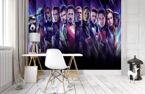 Super Heroes Woven Self-Adhesive Removable Wallpaper Modern Mural M259