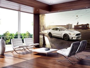 Sports Car Woven Self-Adhesive Removable Wallpaper Modern Mural M28