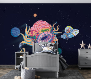 Rick And Morty Woven Self-Adhesive Removable Wallpaper Modern Mural M293