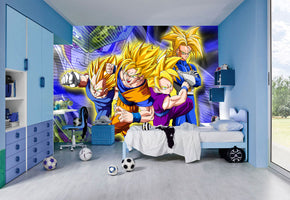Dragon Ball Z Woven Self-Adhesive Removable Wallpaper Modern Mural M63