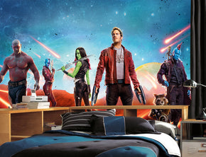 Guardians Of The Galaxy Superheroes Woven Self-Adhesive Amovible Wallpaper Modern Mural M89