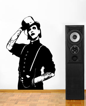 American Singer Wall Sticker Decal Stencil Silhouette ST134