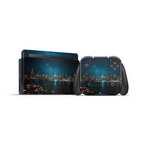 City Night Skyline Nintendo Switch Skin Decal For Console NSF28