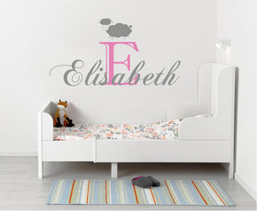 Personalized Sheep Name  Wall Sticker Decal Stencil Silhouette SQ194