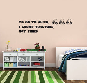 Pour aller dormir je compte des citations inspirantes sticker mural autocollant SQ106