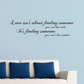LOVE Someone You Can't Live Without Inspirational Quotes Wall Sticker Decal SQ107