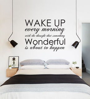 WAKE UP EVERY MORNING Inspirational Quotes Wall Sticker Decal SQ110