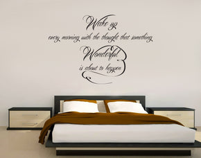 WAKE UP EVERY MORNING Inspirational Quotes Wall Sticker Decal SQ111