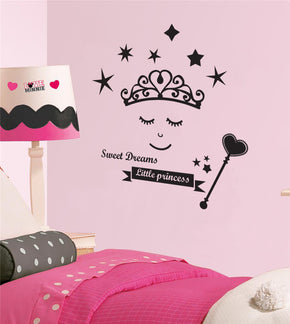 Sweet Dreams petite princesse citations inspirantes sticker mural autocollant SQ124