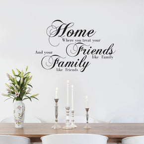Home Friends Family Inspirational Quotes Wall Sticker Decal SQ135