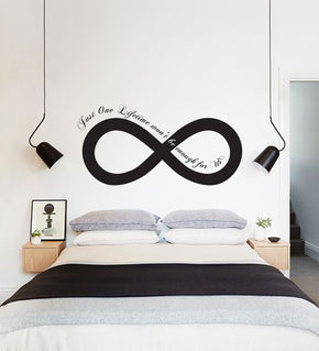One Lifetime Won't Be Enough Inspirational Quotes Wall Sticker Decal SQ147