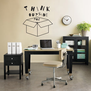 THINK OUTSIDE THE BOX Inspirational Quotes Wall Sticker Decal SQ152
