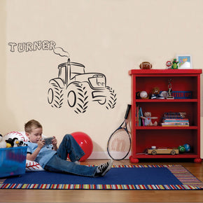 Tractor Personalized Inspirational Quotes Wall Sticker Decal For Kids SQ161