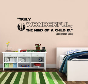 Star Wars THE MIND OF A CHILD Cite Wall Sticker Décalque SQ168
