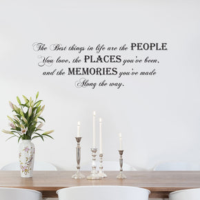 THE BEST THINGS IN LIFE Inspirational Quotes Wall Sticker Decal SQ171