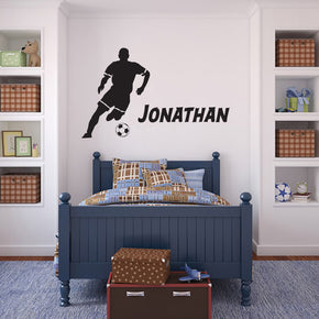 SOCCER PLAYER Personalized Wall Sticker Decal For Kids SQ172