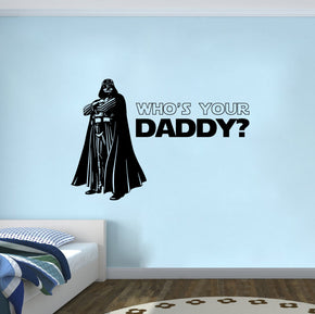 Star Wars qui est votre papa citations sticker mural autocollant SQ183