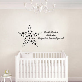 TWINKLE TWINKLE LITTLE STAR Inspirational Quotes Wall Sticker Decal SQ184