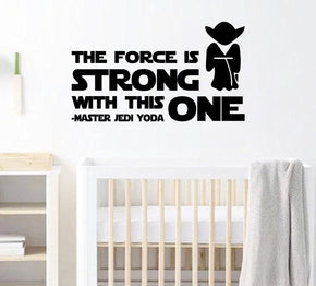 Star Wars LA FORCE EST FORTE citations sticker mural autocollant SQ200