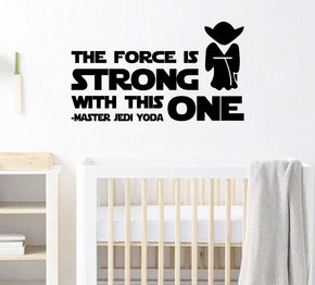 Star Wars THE FORCE IS STRONG Quotes Wall Sticker Decal SQ200
