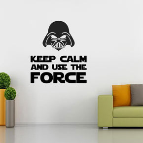 Star Wars KEEP CALM AND USE THE FORCE Inspirational Quotes Wall Sticker Decal SQ203